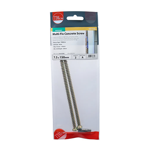 Timco Multi Fix Concrete Screw (13 Variants Available)