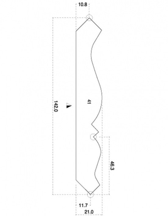RED DEAL MOULDED CORNICE 142 X20 PER 4.2mt LENGTH