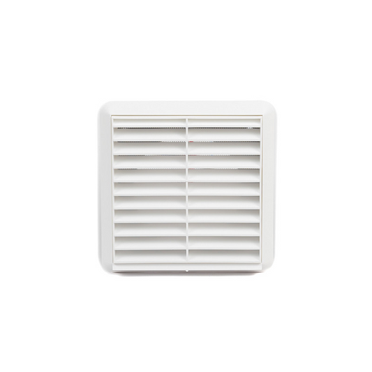 100mm WHITE GRAVITY FLAP WALL OUTLET - Woodworkers.ie -