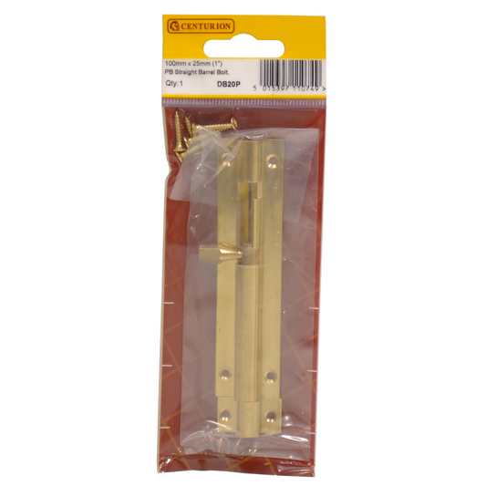 100mm X 25mm PB STRAIGHT BARREL BOLT - Woodworkers.ie -