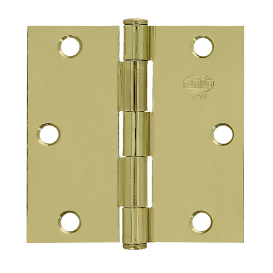 2.5 X 2.5 HINGE SATIN BRASS (1010) - Woodworkers.ie -