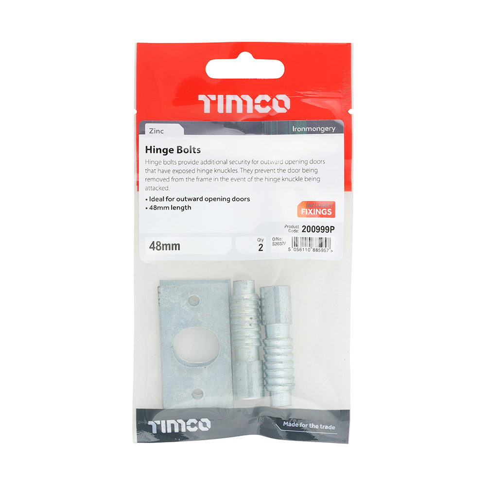 TIMCO 48MM HINGE BOLT PK2