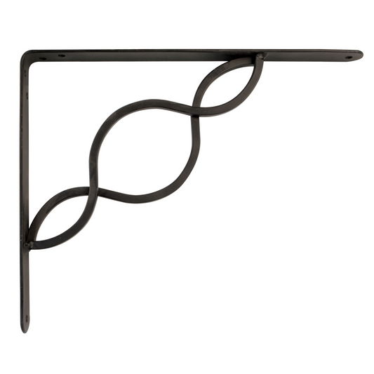 200 X 150 DECORATIVE  BLACK SHELF BRACKET - Woodworkers.ie -