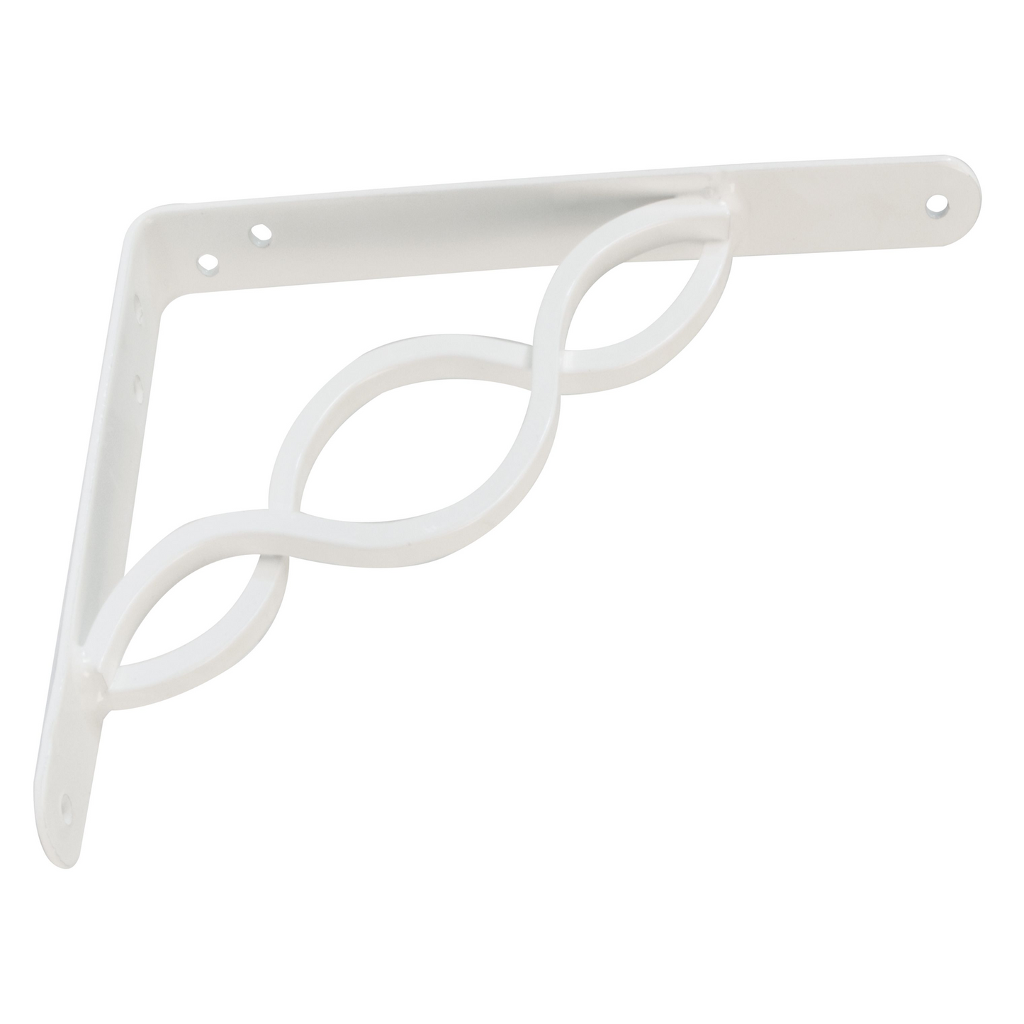 200 X 150 DECORATIVE WHITE SHELF BRACKET - Woodworkers.ie -