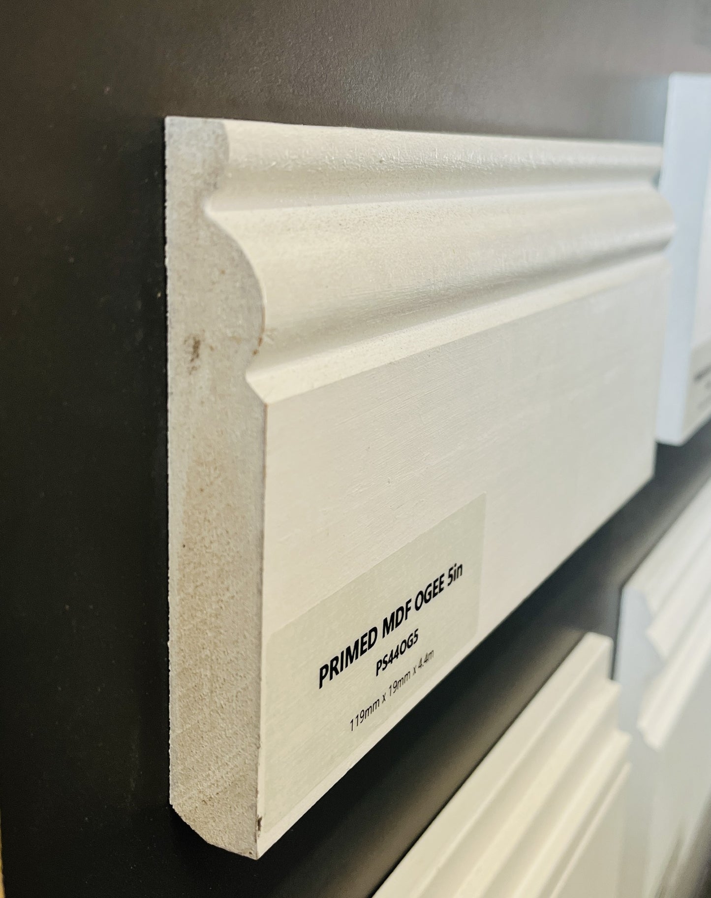 Primed MDF Ogee Skirting 5" X 4.4Mt Length