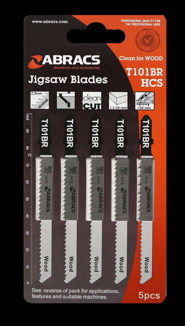 ABRACS JIGSAW BLADE 5pcs - Woodworkers.ie -