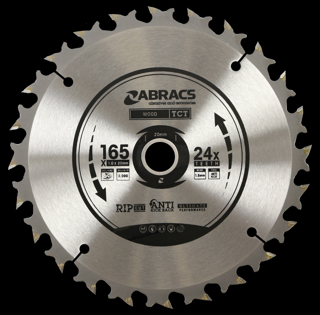 ABRACS TCT 165mm X 20mm 24T (CORDLESS) - Woodworkers.ie -