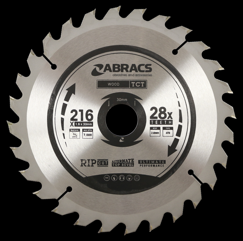 ABRACS TCT 216mm X 30mm 28T - Woodworkers.ie -