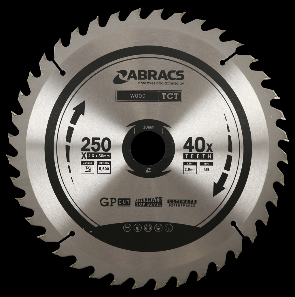 ABRACS TCT 250mm X 30mm 40T - Woodworkers.ie -