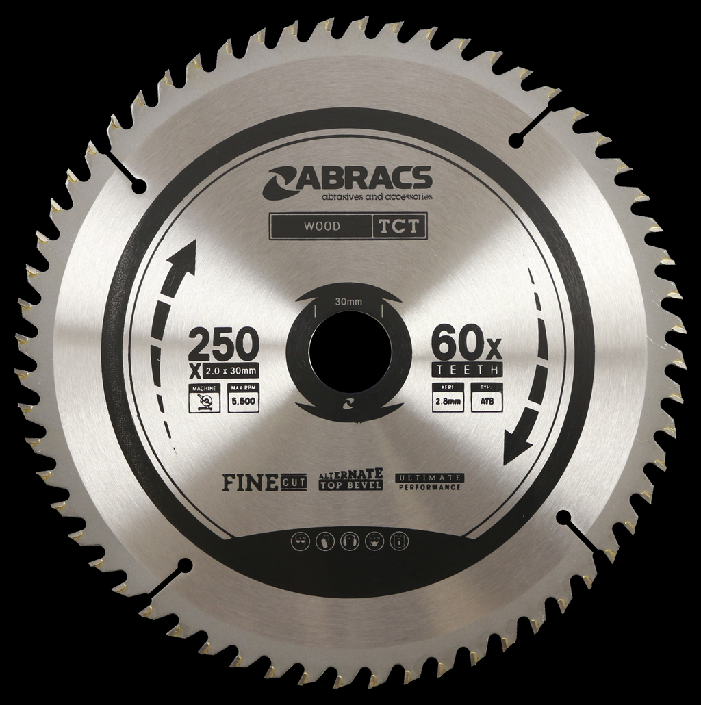 ABRACS TCT 250mm X 30mm 60T - Woodworkers.ie -