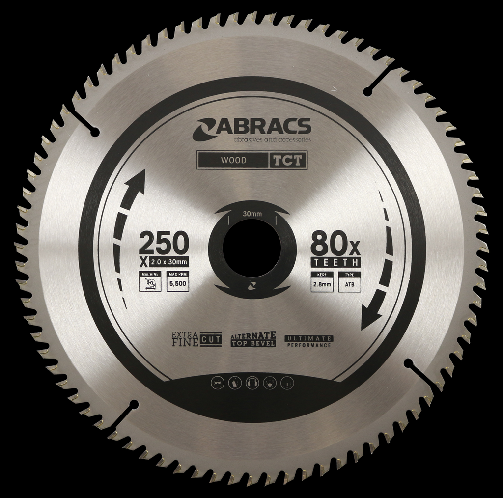 ABRACS TCT 250mm X 30mm 80T - Woodworkers.ie -