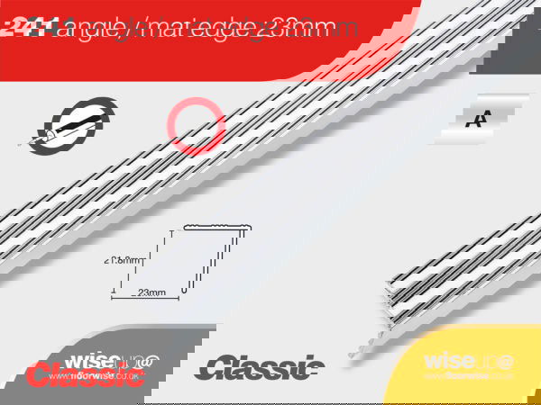 ANGLE MAT EDGE 23MM SIMBRASS 2.7M - Woodworkers.ie -
