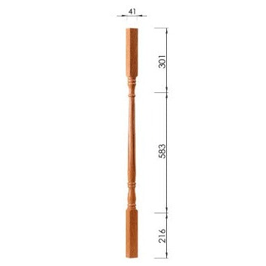 Achill Fluted Spindle 1100mm - Woodworkers.ie -