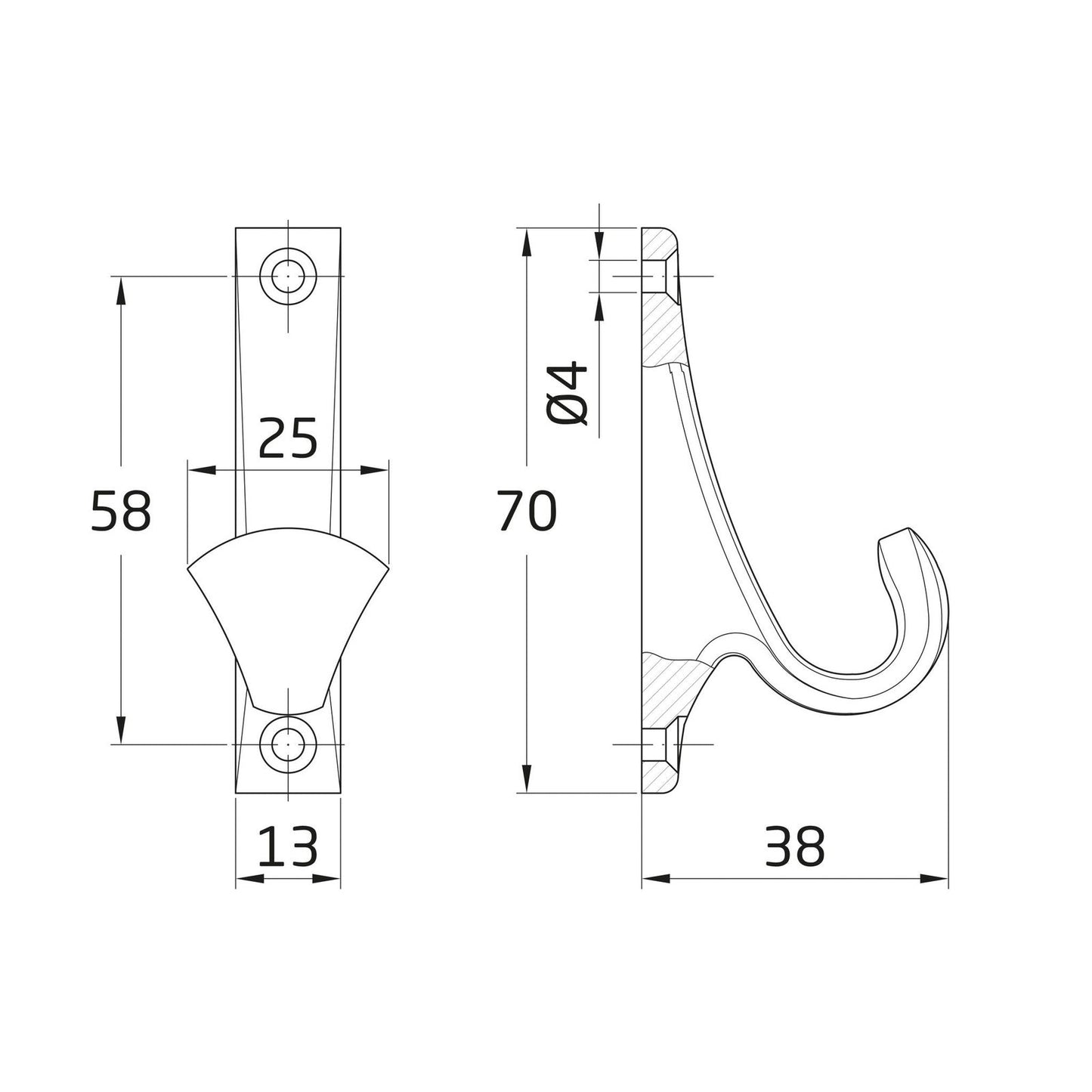 C.P COAT HOOK MOD 50 - Woodworkers.ie -