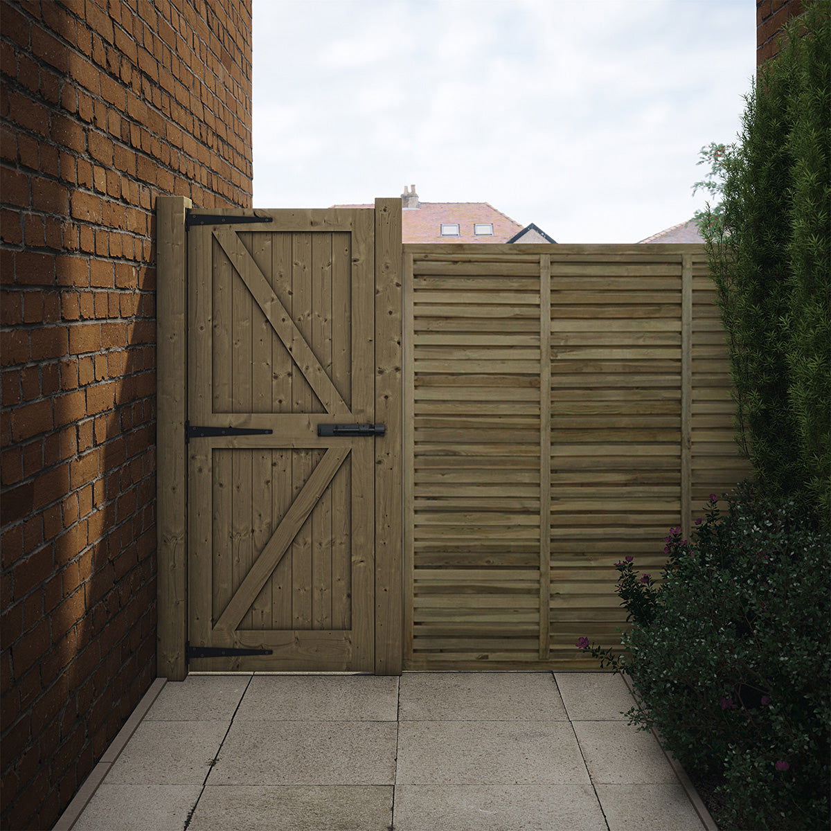CAMDEN FRAMED LEDGED & BRACED DOOR 44mm - Woodworkers.ie -