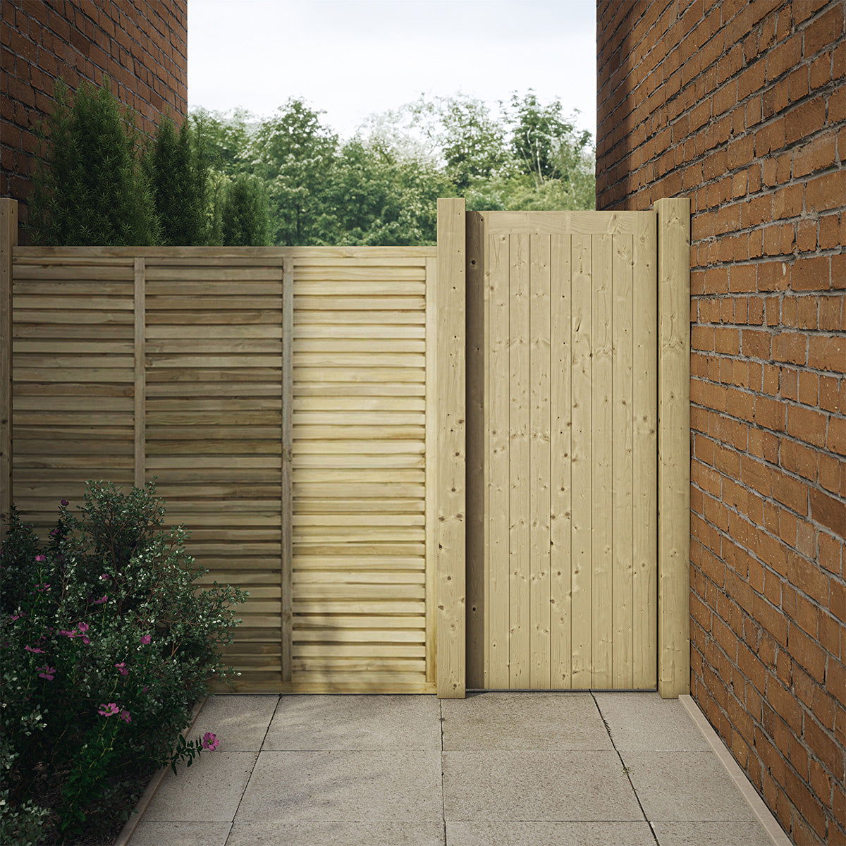 CAMDEN FRAMED LEDGED & BRACED DOOR 44mm - Woodworkers.ie -