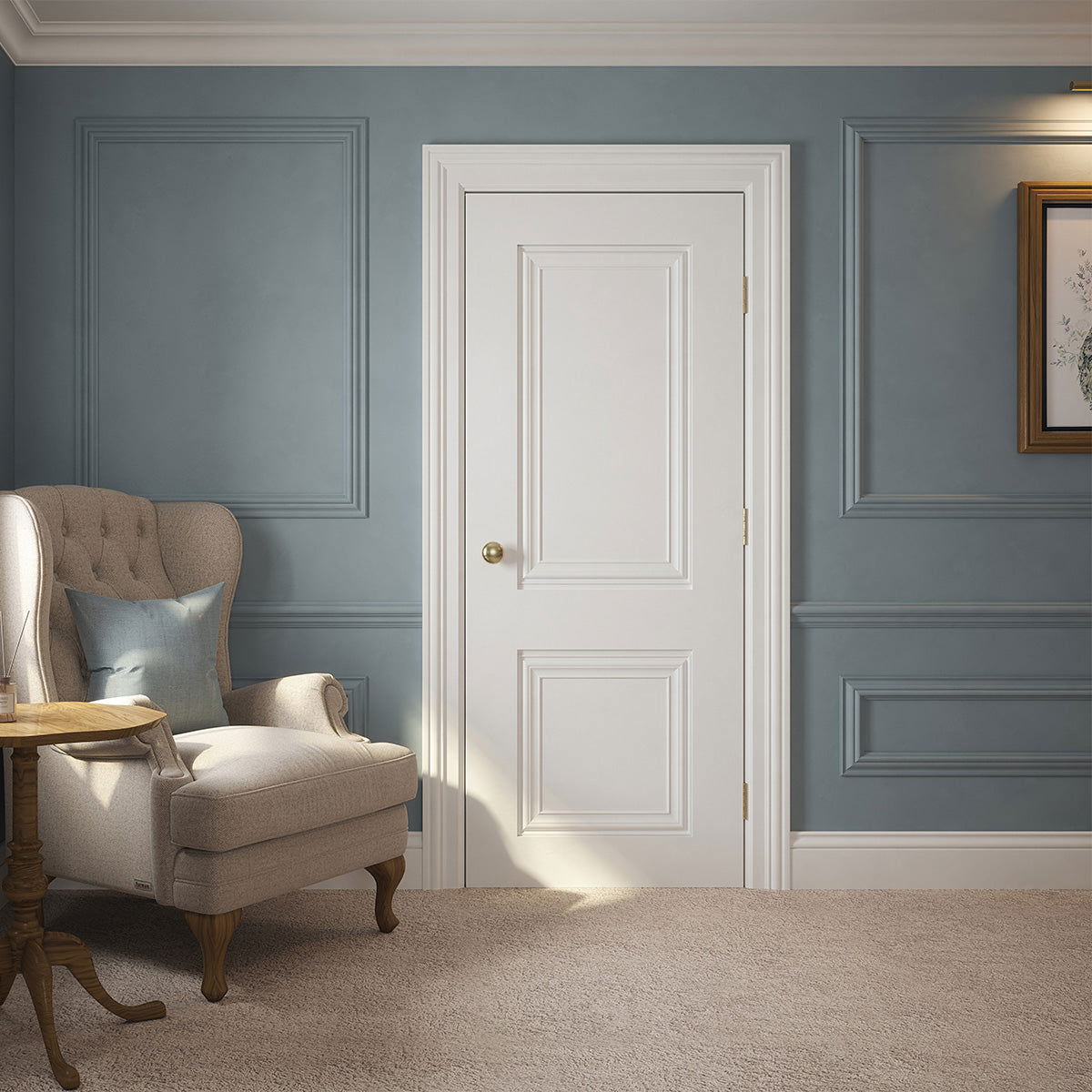 CAROLINA 2 PANEL WHITE PRIMED DOOR - Woodworkers.ie -
