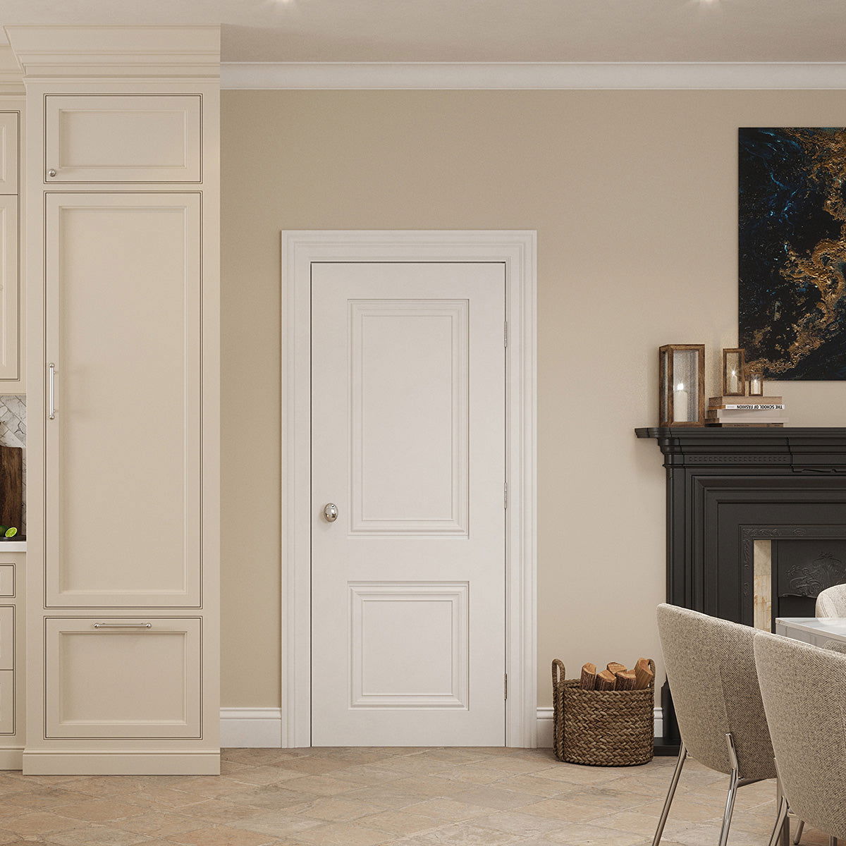 CAROLINA 2 PANEL WHITE PRIMED DOOR - Woodworkers.ie -