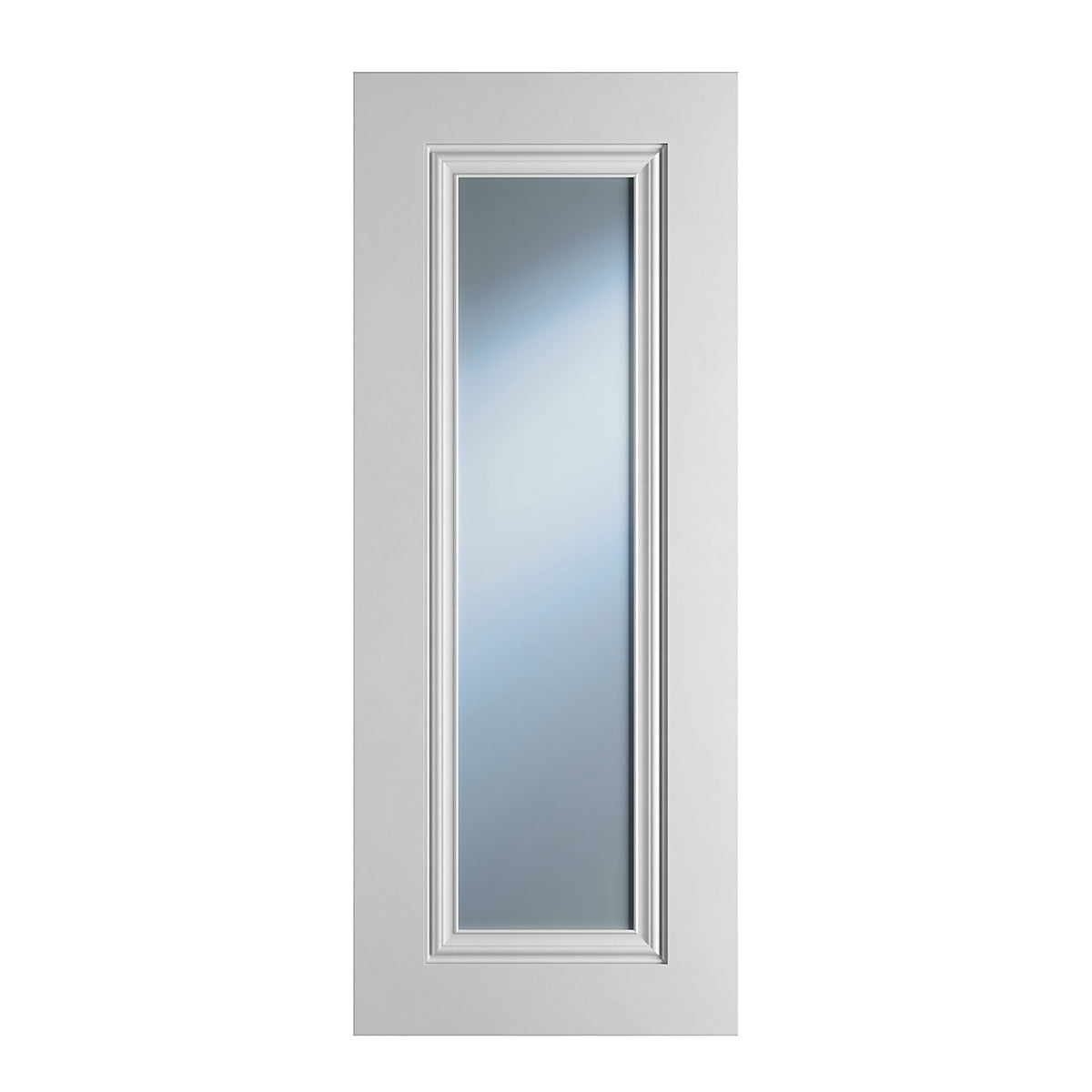 CHARLESTON 1P CLEAR GLASS WHITE PRIMED DOOR - Woodworkers.ie -