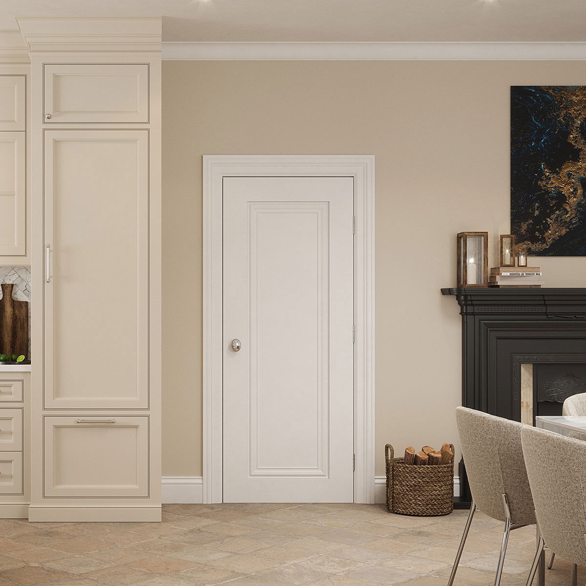 CHARLESTON 1 PANEL WHITE PRIMED DOOR - Woodworkers.ie -