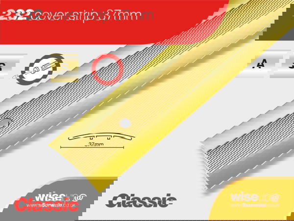 COVER STRIP  P/ALUM 37MM 2.7M - Woodworkers.ie -