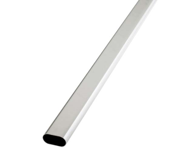 Chrome Oval Rail 1829 X 30 X 15 (6Ft) - Woodworkers.ie -