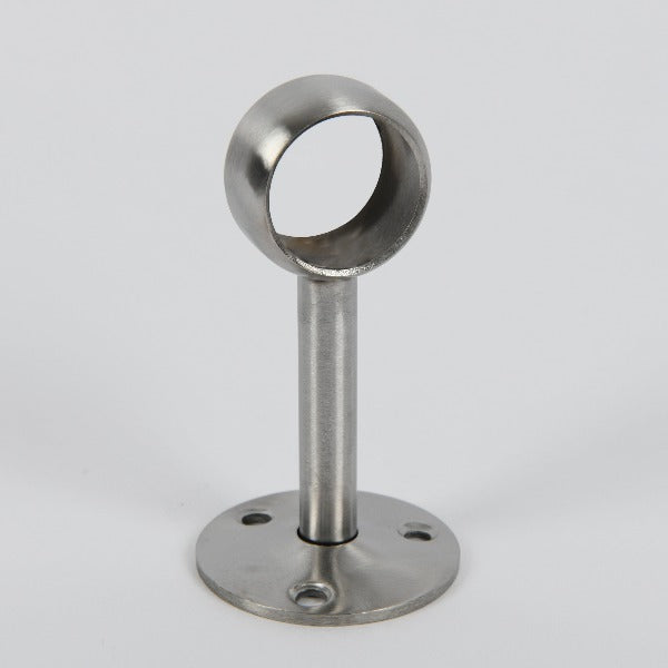Chrome Rail Centre Support 19mm (X3/4") - Woodworkers.ie -