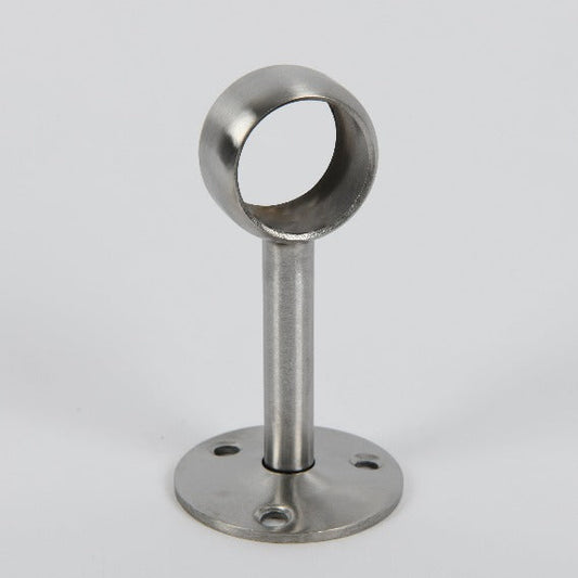 Chrome Rail Centre Support 25mm (X1") - Woodworkers.ie -
