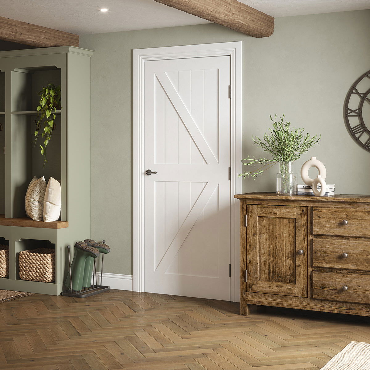 DEVON COTTAGE WHITE PRIMED DOOR - Woodworkers.ie -