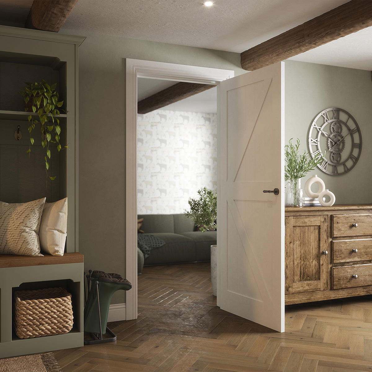 DEVON COTTAGE WHITE PRIMED DOOR - Woodworkers.ie -