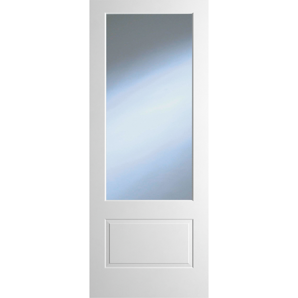 DOVER 1P/1L CLEAR GLAZED WHITE PRIMED DOOR - Woodworkers.ie -