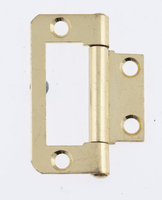 E/BRASS FLUSH HINGE 2" / PAIR - Woodworkers.ie -