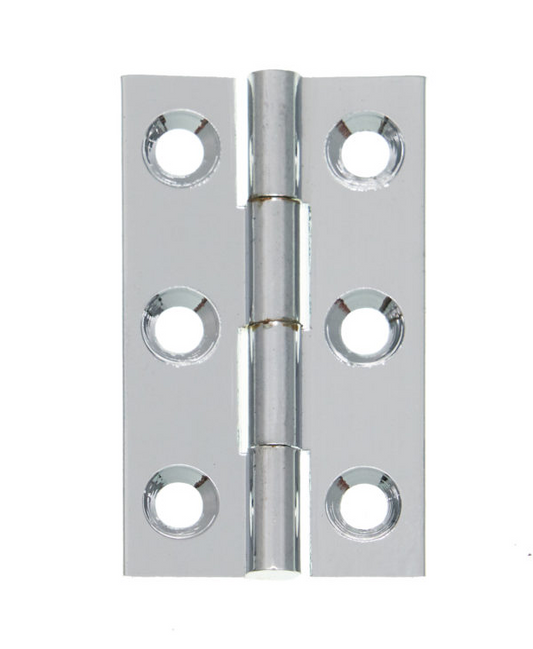 ECLIPSE POLISHED CHROME SOLID DRAWN HINGE 50mm - Woodworkers.ie -