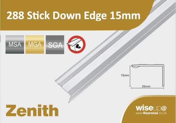 EDGE MATT SILVER 15MM STICK DOWN - Woodworkers.ie -