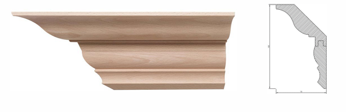 DECORATIVE MOULD CORNICE 120MM X 72MM X 2440MM LONG