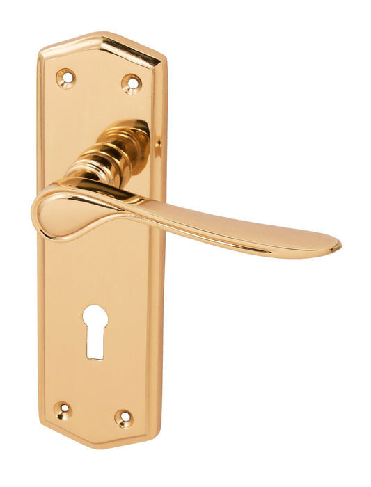 Eclipse Stellar Brass Lever Handle - Woodworkers.ie -