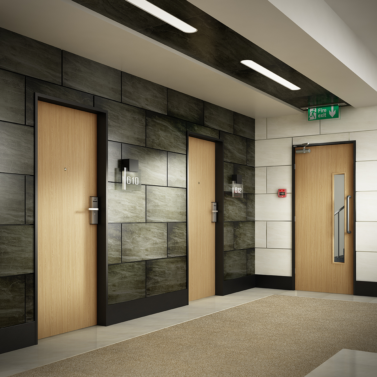 FLUSH OAK VENEER MATCH FD30 18G GLAZED - Woodworkers.ie -