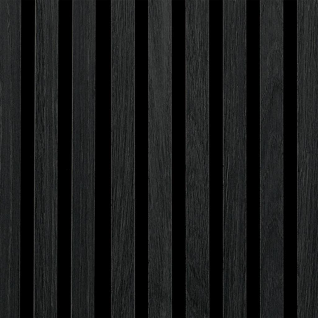 FT BASIC  ACOUSTIC PANEL BLACK OAK 2440 X 605 X 22mm - Woodworkers.ie -