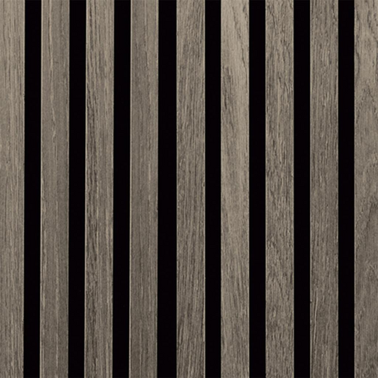 FT PREMIUM ACOUSTIC PANEL GREY OAK 2440 X 605 X 22mm - Woodworkers.ie -