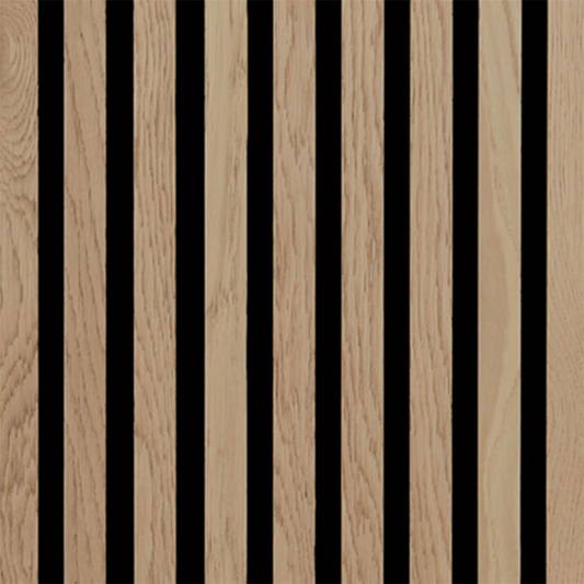 FT PREMIUM  ACOUSTIC PANEL  LIGHT OAK 2440 X 605 X 22mm - Woodworkers.ie -