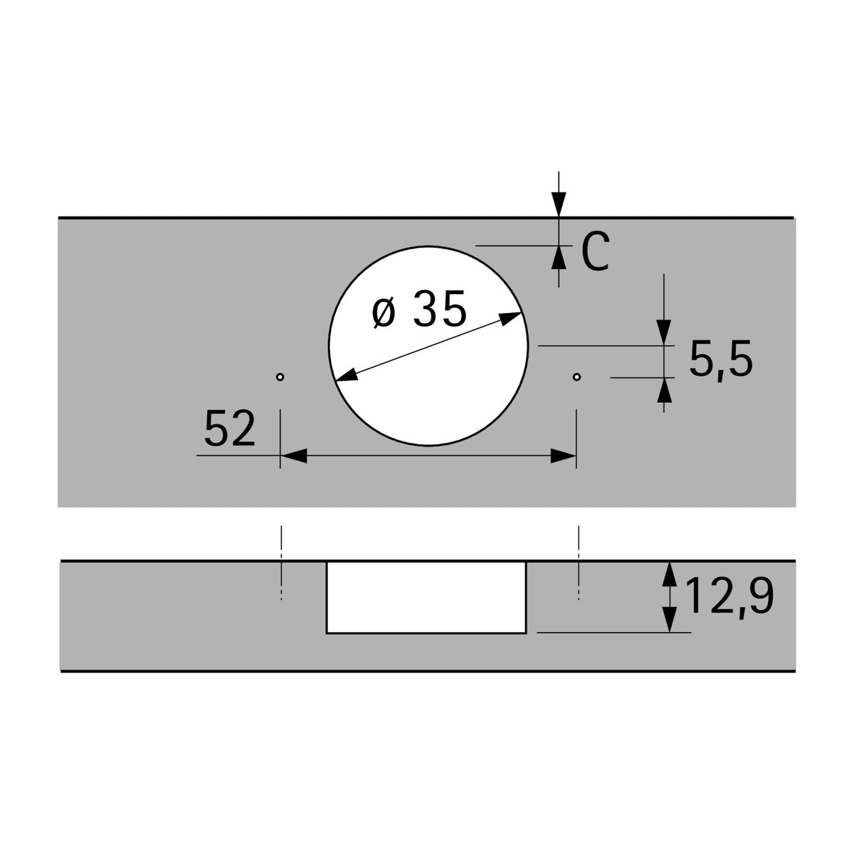 HETTICH 35MM HINGE   95 DEGREE OPENING FOR DOOR THICKNESS TO 32MM (PR) - Woodworkers.ie -