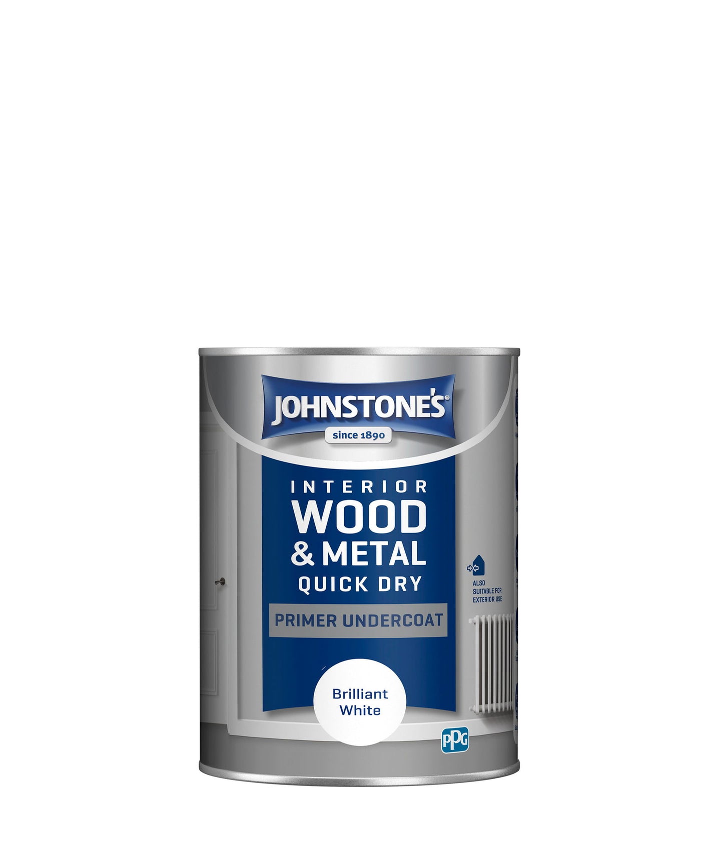 JOHNSTONE'S QUICK DRY UNDERCOAT WHITE 1.25 LT - Woodworkers.ie -