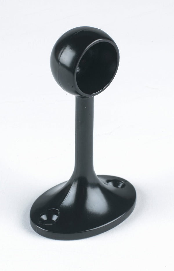 Matt Black Towel Rail Ends 19mm (X3/4") - Woodworkers.ie -