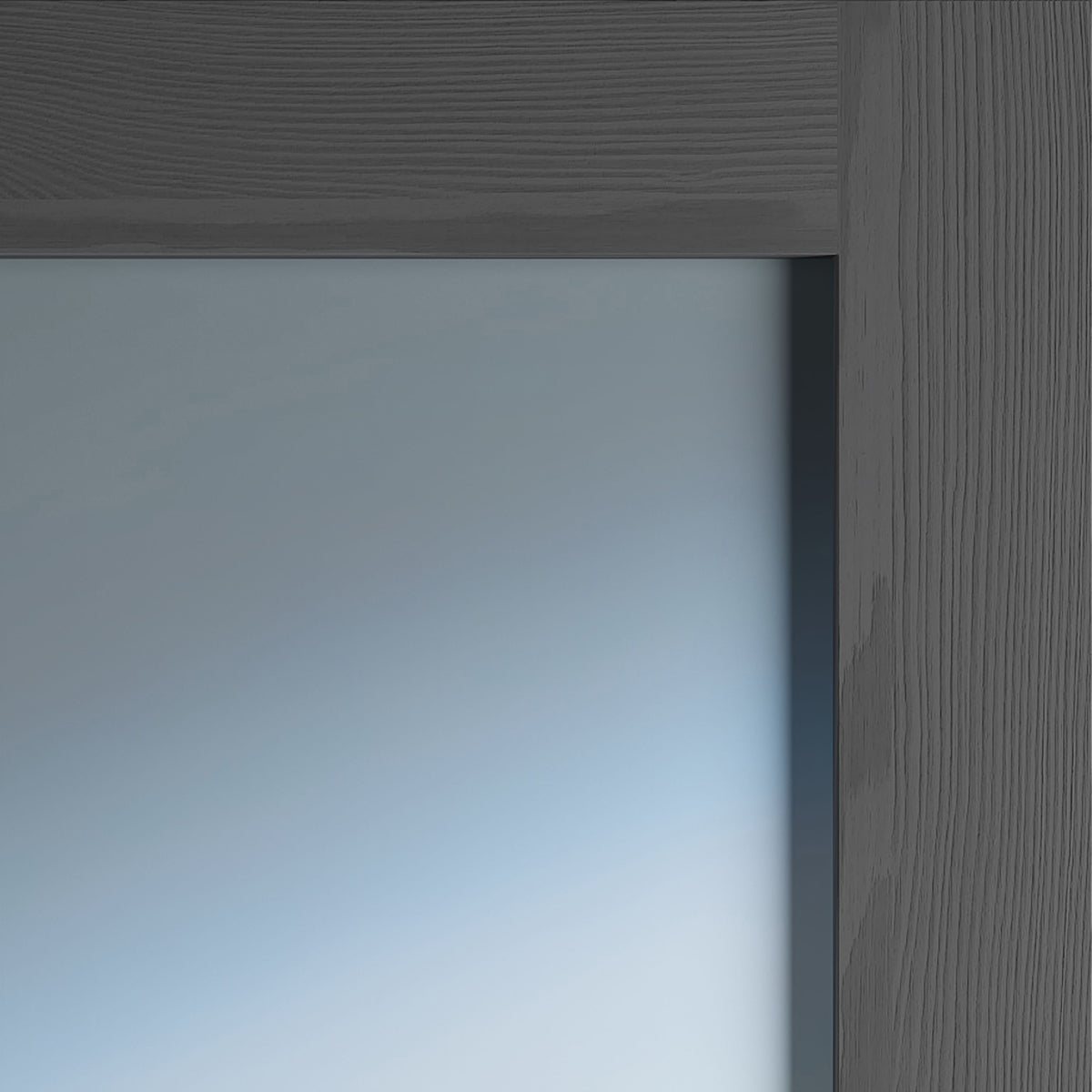 NOLITA GREY CLEAR GLASS PRE-FINISHED DOOR