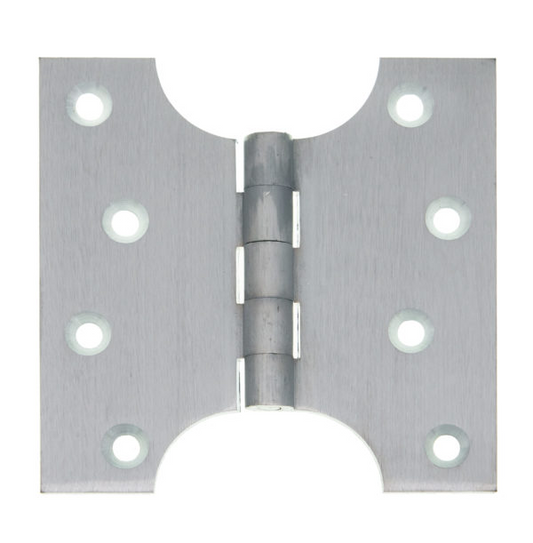 PARLIAMENT HINGE SATIN CHROME 102 X 51 X 102 - Woodworkers.ie -
