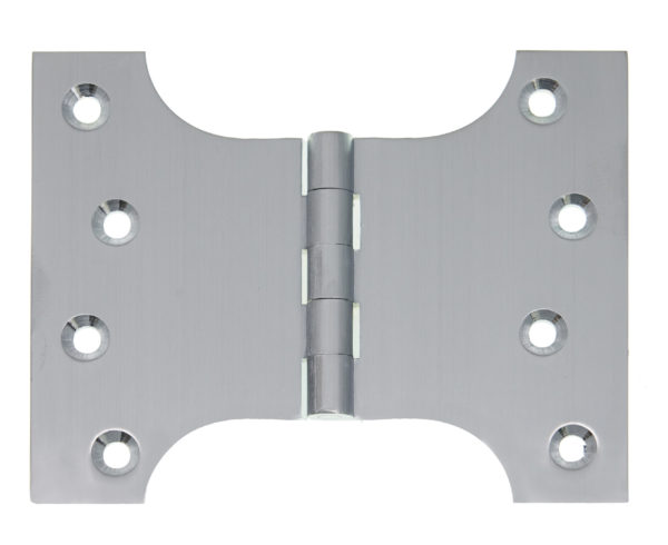 PARLIAMENT HINGE SATIN CHROME 102 X 76 X 127 - Woodworkers.ie -