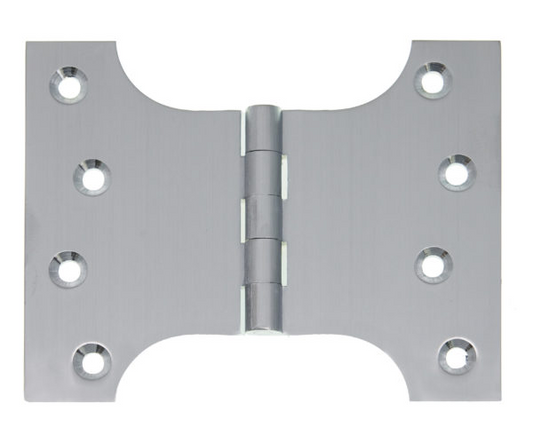 PARLIAMENT HINGE SATIN CHROME 102 X 76 X 127 - Woodworkers.ie -