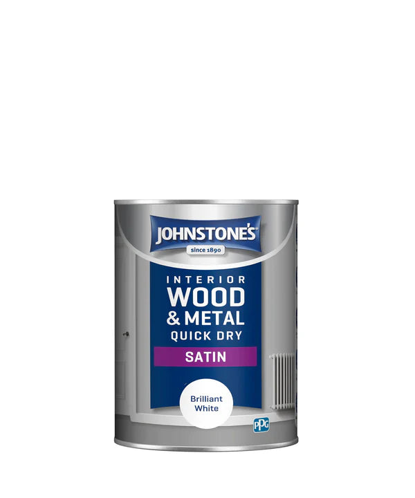 JOHNSTONE'S INTERIOR WOOD & METAL QUICK DRY SATIN BRILLIANT WHITE