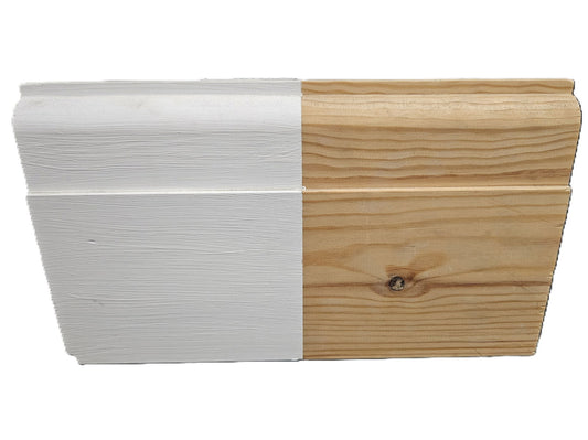 RED DEAL SKIRTING DUAL PROFILE TORUS /LAMBS TONGUE  (144X21)  PER 4.8MT LENGTH - Woodworkers.ie -
