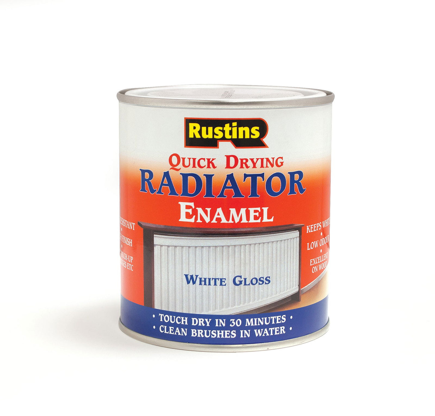 RUSTINS QUICK DRYING RADIATOR ENAMEL 500ML - Woodworkers.ie -